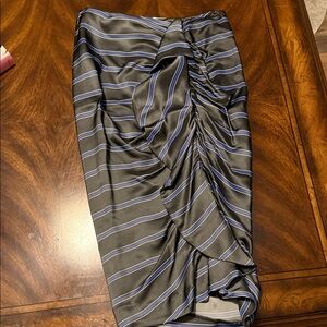 Veronica Beard Black and Blue Striped Skirt